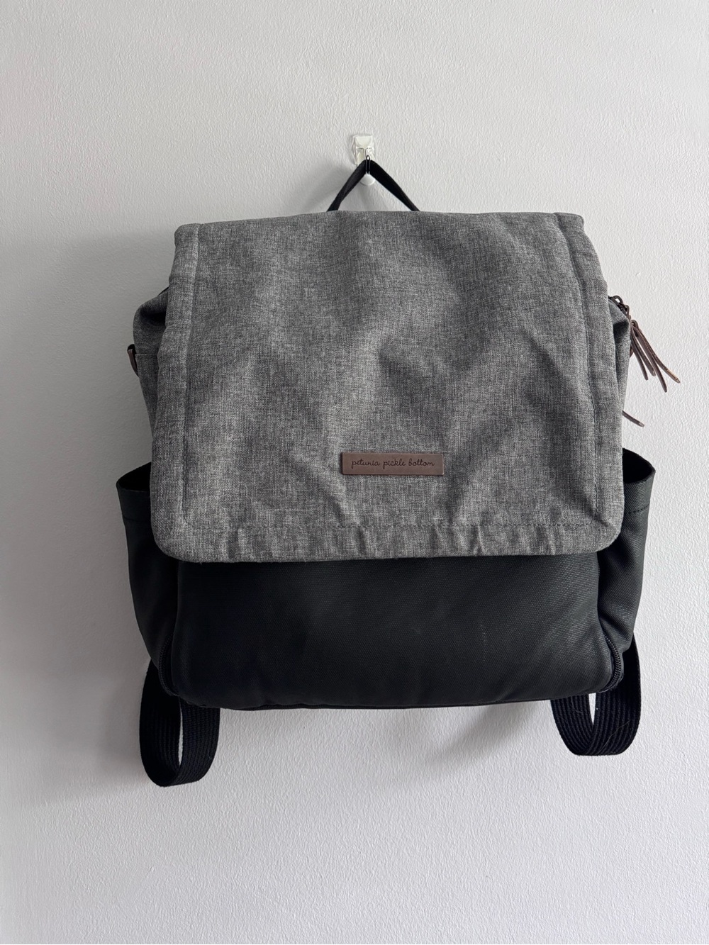 Petunia Pickle Bottom Boxy Backpack Diaper Bag in Graphite/Black